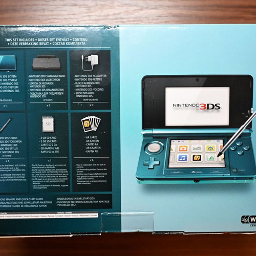 Nintendo 3DS handheld console, Aqua Blue