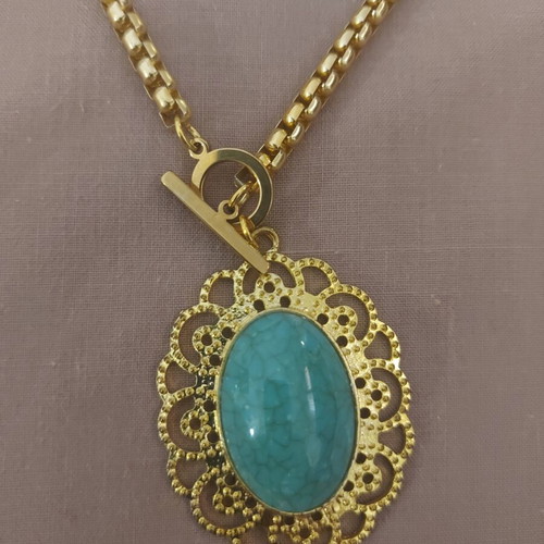 Necklace handmade with turquoise new