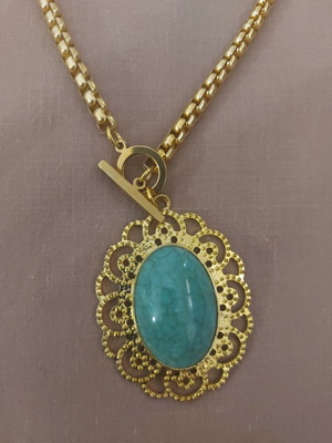 Necklace handmade with turquoise new
