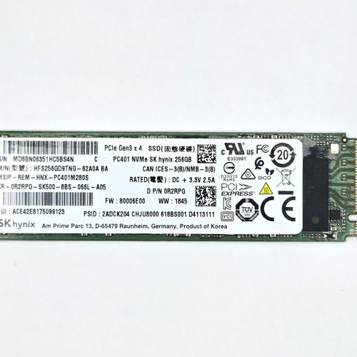 SK hynix PC401 256GB NVMe M.2 2280 SSD like new