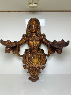Metal wall candle holder baroque style used