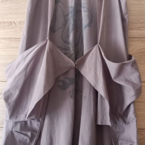 Helmi cotton dress with original design, XL, brown/khaki
