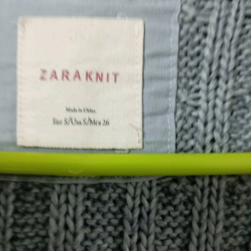 Zara thick cardigan like new, white and gray, size S