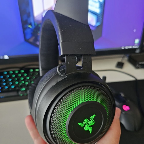 Razer Kraken Kitty Edition black wired headset used