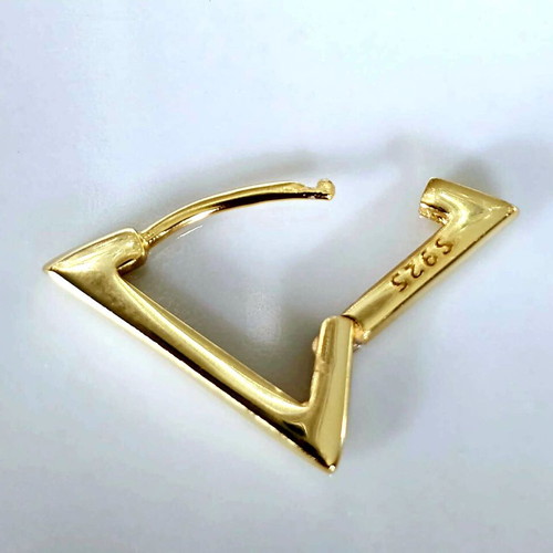Women's Silver Earrings s925 new, gold-colored