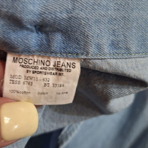 Moschino Jeans Denim Shirt Small like new with embroidered logo