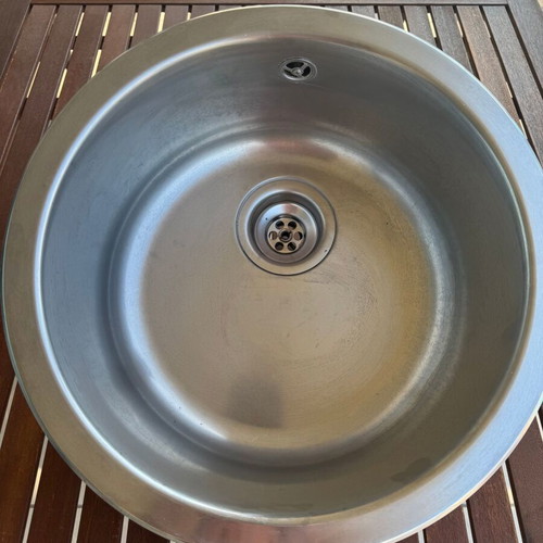 Teka round stainless steel inset sink used
