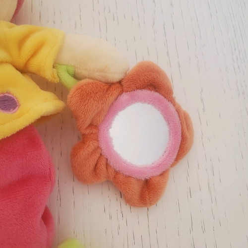 Nicotoy plush doll with rattle and belly horn for babies like new