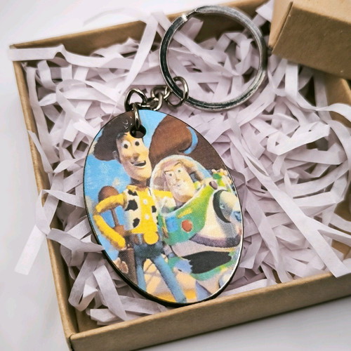 Toy Story keychain new, wooden multicolor