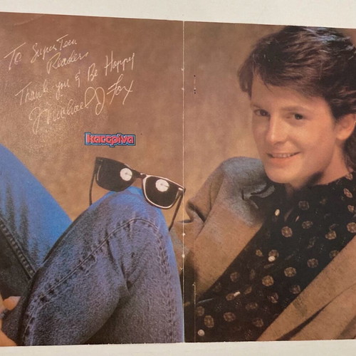 Michael J Fox - Spandau Ballet Insert Poster from magazine Katerina In good condition Price 4 Euros