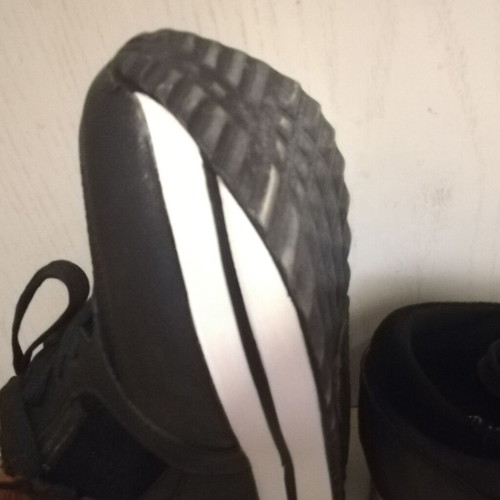 Sneakers size 38 new, leatherette and suede, black and white