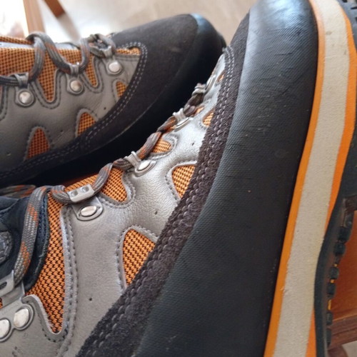 Meindl Mont Blanc GTX hiking boots, grey and orange