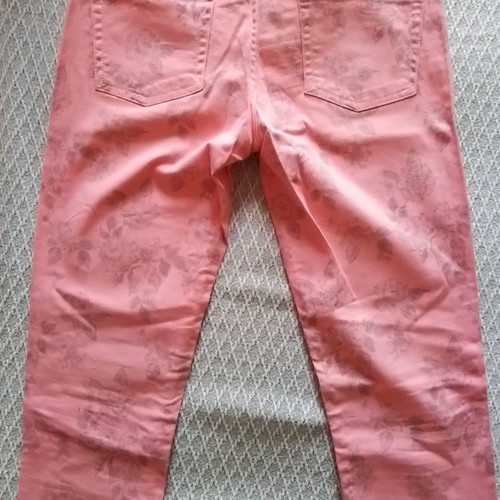 Printed pink slim pants Zara Trafaluc size 36