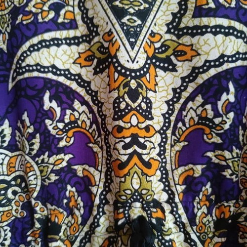 Boho Kaftan Dress new, 100% viscose, free size XL-4XL, purple paisley