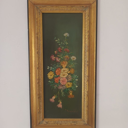Painting by G. Antoniadis refurbished, 66x34 cm, framed