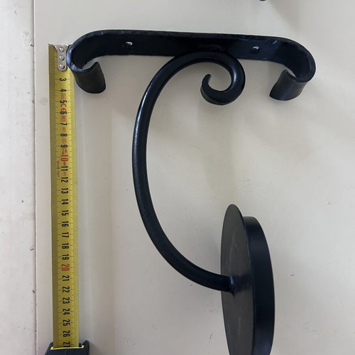 Metal Wall Candle Holders Set of 2 like new, 27 cm