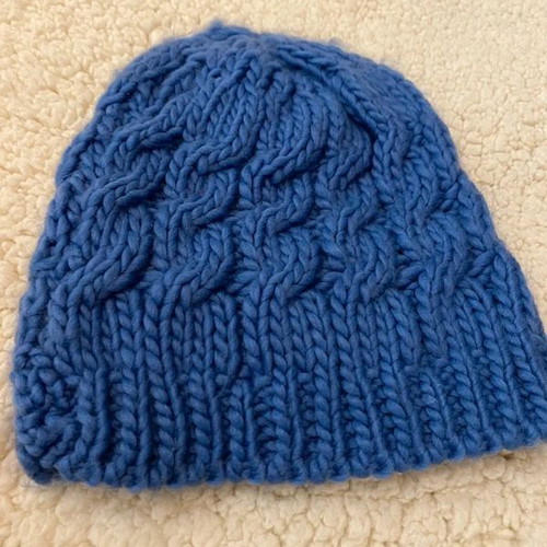 Blue Knit Cap one size like new