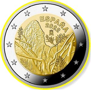Ισπανία 2022. Επετειακό 2 ευρώ "Εθνικό Πάρκο Garajonay"