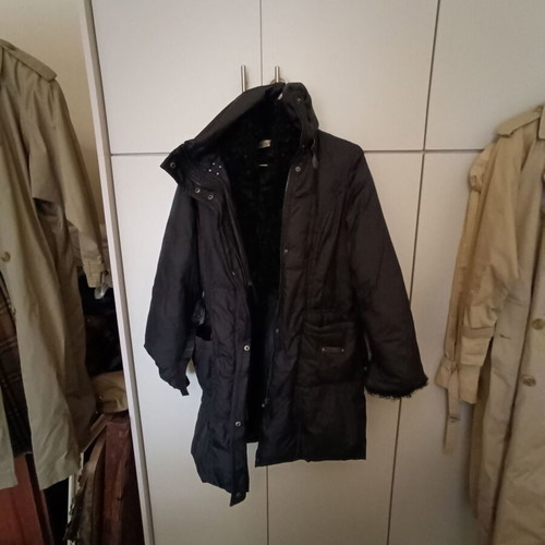 Rebecca Blu women's trench coat black like new, size L