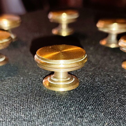 Vintage brass small furniture knob used