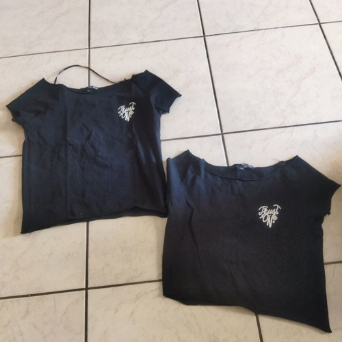Set of 2 black blouses like new, sizes XXS and XS