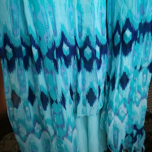 H&M dress used, turquoise, size 34