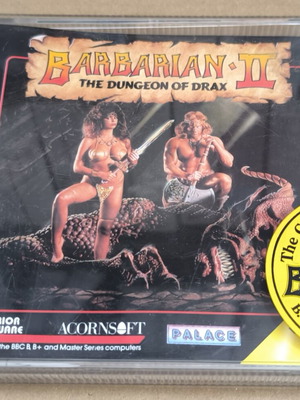 Barbarian II The Dungeon Of Drax BBC Micro Disk like new, complete in box