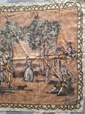 Jeanne Lanvin silk scarf vintage used authentic
