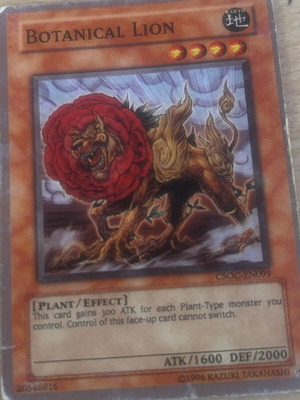 Botanical Lion Yu-Gi-Oh! card, Crossroads of Chaos series, NM English edition