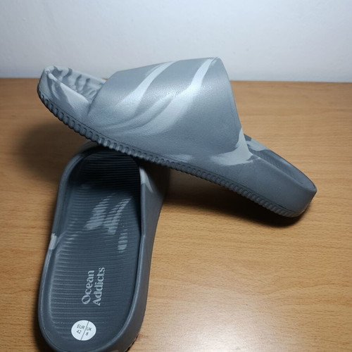 Ocean Addict slides, grey camo, size 42