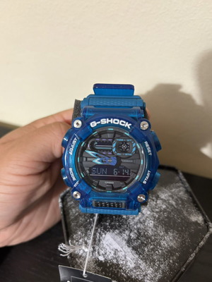 Casio G-Shock ανδρικό ρολόι 49.5mm χρονογράφος μπαταρίας μπλε καουτσούκ λουράκι καινούργιο