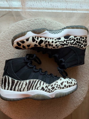 Air Jordan 11 Retro Animal Instinct αθλητικά παπούτσια, μέγεθος 39, μαύρο και άσπρο