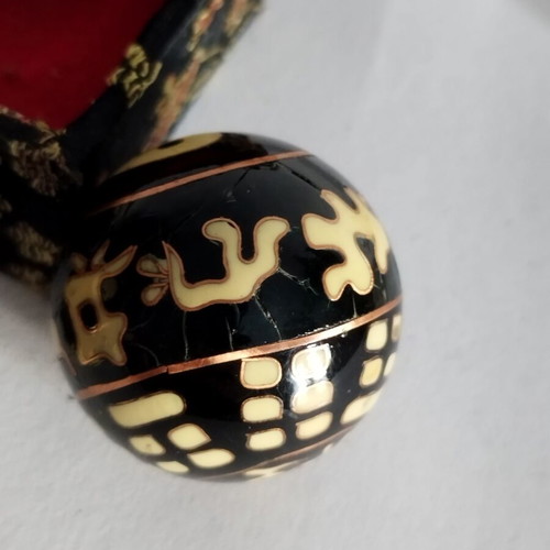 Baoding Chinese Balls used with metal plate and case