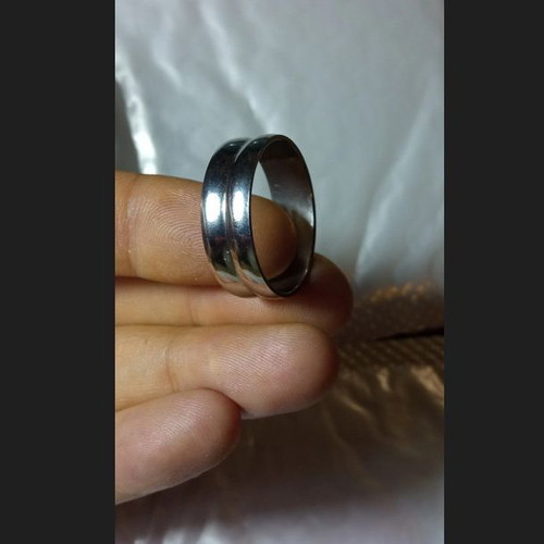 Women's ring new, durable steel, size 21, silver color