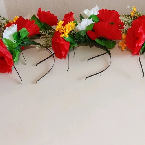 Handmade Ethno Diadem New, Metal with Quality Flowers