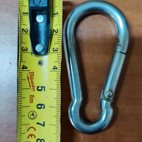 Stainless Steel Safety Carabiners 80mm set of 12, like new
