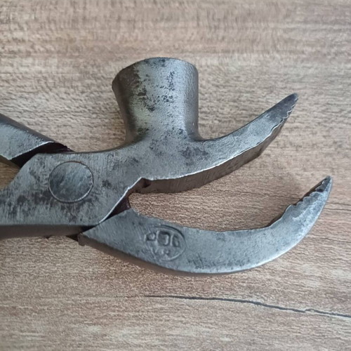 Vintage lasting pliers used cobbler tool for leather stretching and nail removal