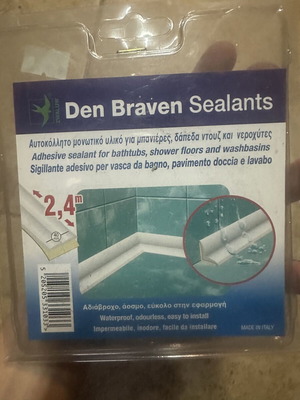 Ταινία μονωτική μπάνιου Den Braven 40mm x 2,4m καινούργια, αδιάβροχη, άοσμη