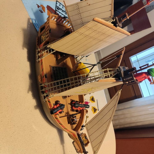 Playmobil 3750 pirate ship used with box and instructions
