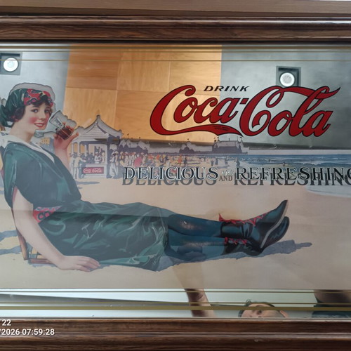 Coca Cola advertising mirror used