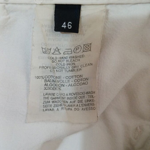 Trussardi Sport women's pants used, cotton, straight fit, white, size M