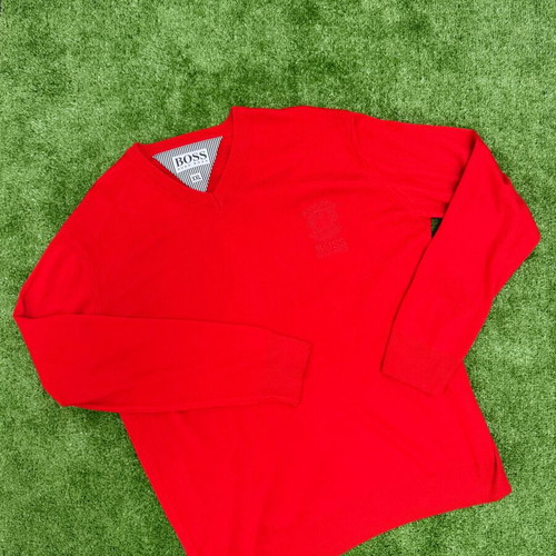 Boss men's sweater XXL like new, red cotton