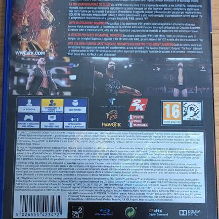 WWE 2K18 PS4 game, European version
