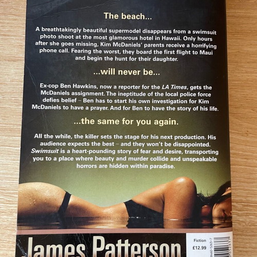 Μυθιστόρημα Swimsuit του James Patterson σαν καινούργιο, αγγλικά