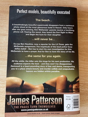 Μυθιστόρημα Swimsuit του James Patterson σαν καινούργιο, αγγλικά