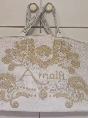 Beach bag new with lace and embroidery, white handbag