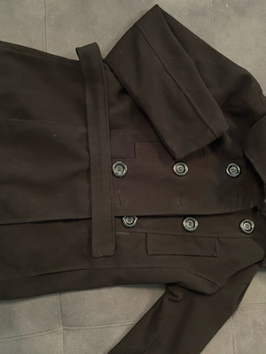 Black coat used, size L, Italian