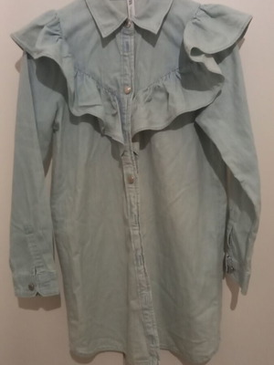 Zara dress light denim color size M, like new
