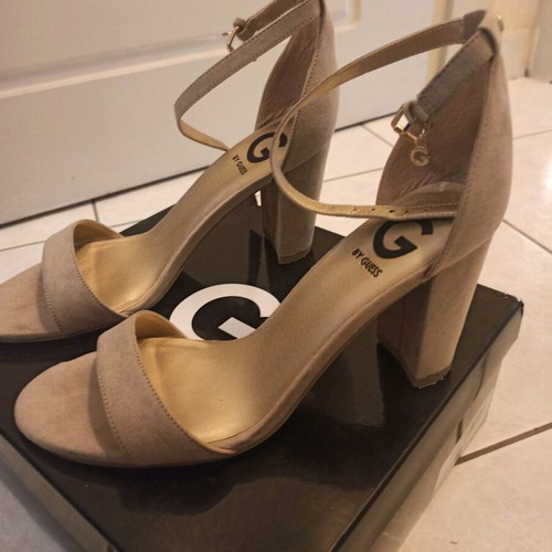 Guess sandals new, size 39.5-40, beige with square heel