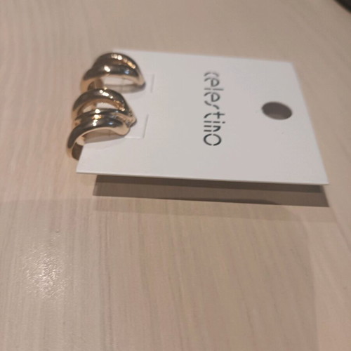 Celestino triple gold hoop earrings new